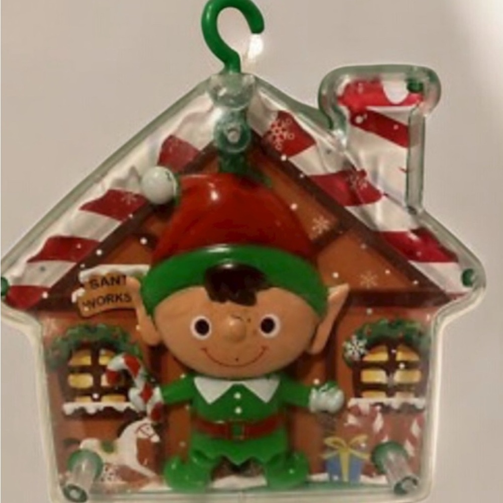 GREENBRIER WORKSHOP CHRISTMAS HOUSE LIGHTING MUSIC ELF ORNAMENT 4”